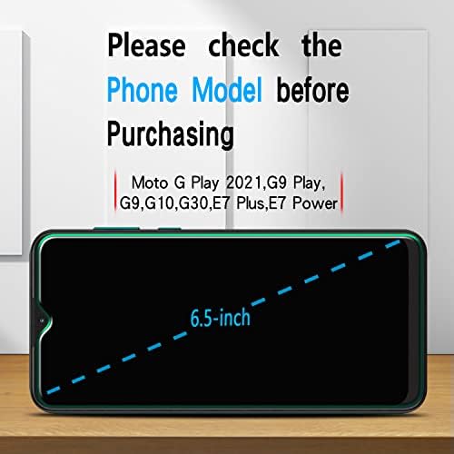 Slanku [3 pakovanje] za Motorola Moto G Play 2021 kaljeno staklo zaštitnik ekrana, AntiScratch, bez mjehurića, 9h tvrdoća