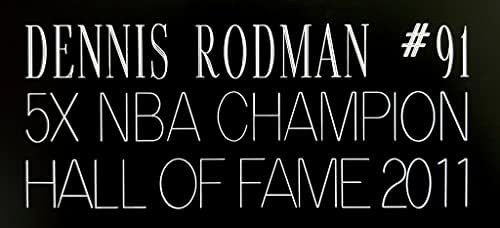 Dennis Rodman autografirao i uokvireni Blue Detroit Jersey JSA COA