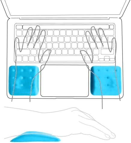 WavePads by AQUUES Solutions-dva paketa neklizajućih naslona za zapešće za Laptop tastaturu ergonomska memorijska pena laptop jastučići za zapešće za bol u zglobu & amp; karpalni tunel ,jastučići za podršku Zapešću memorijske pene