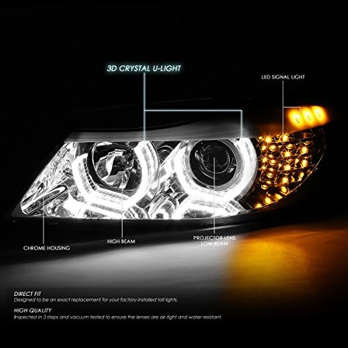[Halogen Model] dvostruki 3d kristalni Halo LED žmigavac projektor lampe za farove kompleti za montažu