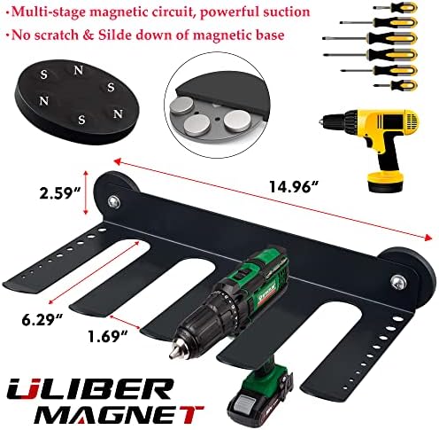 ULIBERMAGNET magnetic Power tool Organizator, Akumulatorski držač bušilice za teške uslove rada,polica