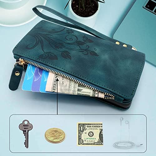 Lacass [Cards zaštita od krađe skeniranja] 10 držač za utore za kartice Zipper džepni novčanik torbica Flip
