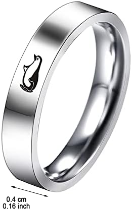 2023 Novi jednostavni titanijum čelični prsten ženski prstenski crtani crtić slatki nakit prsten 100 prsten
