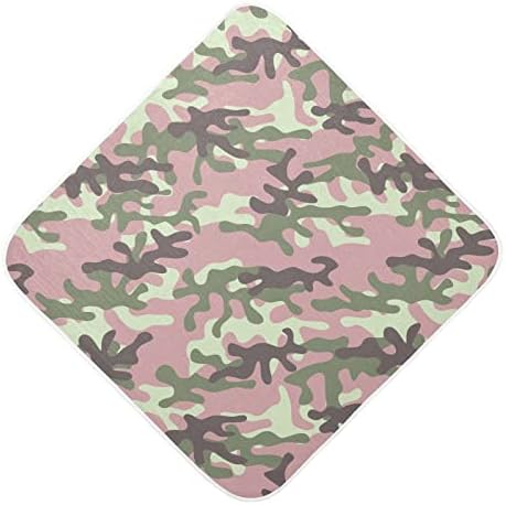VVFelixl ručnik sa kapuljačom, ružičaste maskirne vojne tamne tamne spotove Mode Moderni upijajuća