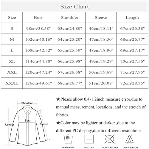 NOKMOPO WOMENS Flannel majice s dugim rukavima modna proljetna labava casual v izrez patentni zatvarač Ispis majica s dugim rukavima