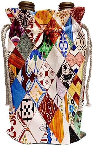 3drose Inspiracijazstore-grafika pločica-slika šarenih ukrasnih pločica meksički španski Mediteranski stil-torba za vino