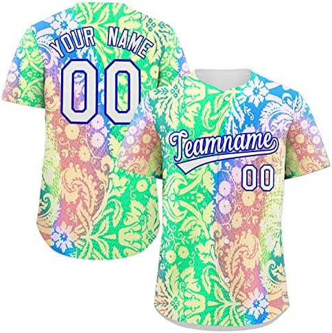 Prilagođena Muška Ženska Bejzbol Dres Modni Grafiti Majica Personalizirani Prošiveni Naziv Broj