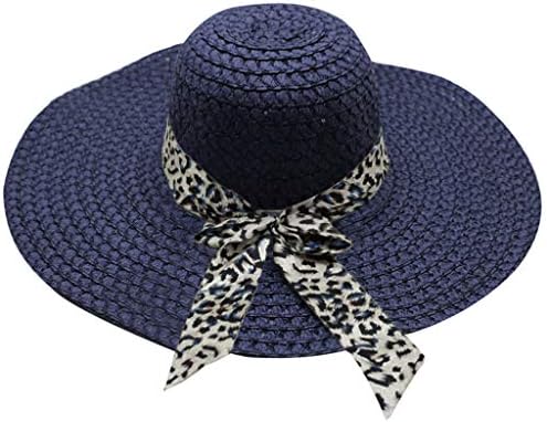 Slamnati ženski Leopard šeširi veliki šešir za sunce Floppy kapa Print bejzbol kape na plaži Cool