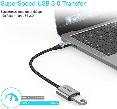 TEK STYZ USB-C USB 3.0 adapter kompatibilan sa vašim Samsung Galaxy S5 SM-G900V OTG Type-C / PD muškim USB 3.0 ženskim pretvaračem.