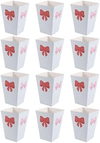 Luxshiny Snack Container Red Popcorn 12kom papirne kutije za kokice kokice kutije za grickalice