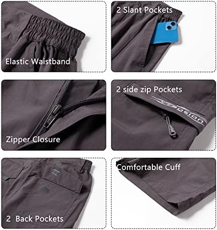 Vcansion Muške planinarske šorc Quick suhi putni teretni kratke hlače taktičke golf ribolovne gaćice sa džepovima sa patentnim zatvaračem