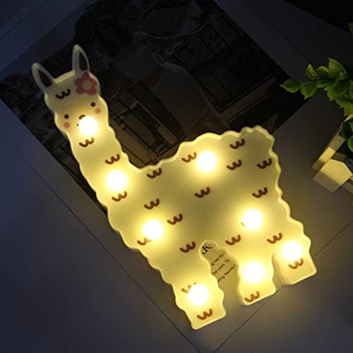 WHATOOK Lama Night Light, Lama pokloni za djevojčice, LED alpaka noćna lampa za dječiju spavaću sobu, Light up Lama Decor znakovi zidni stol noćni ukras za djevojčice soba, pokloni lame za Božićni rođendan