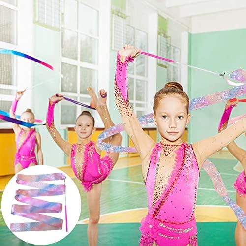 Sparkling Dance Ribbons, 2 kom 78.7 Inch Ribbon Dancer Wand for Kids ritmička gimnastika Ribbon