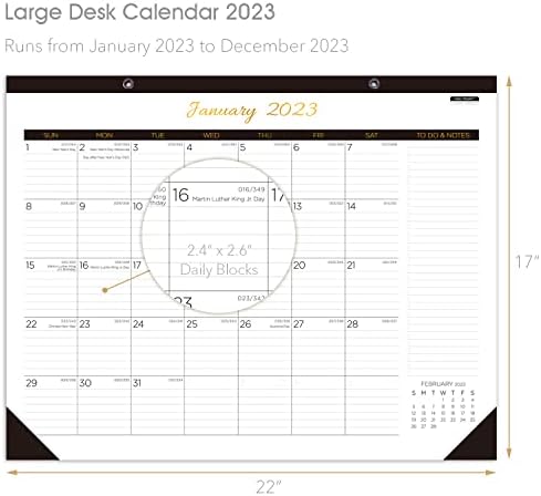 Caiyi Studio Desk kalendar 2023-2024: 17 x 12 veliki mjesečni kalendar za planiranje i organiziranje, 18 mjeseci