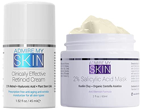 Retinol krema Plus 2% Maska salicilne kiseline - ovaj Ultra moćan i efikasan Set za negu kože će pročistiti vašu kožu i eliminisati fleke, akne i bore za Ultra jasan i svetleći ten