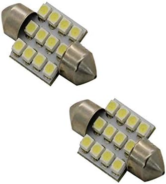JDEFEG LED farovi sijalice visoke i slabo svetlo 12-SMD DE3022 31mm 2x plava LED DE3175 Unutarnje žarulje za auto lampicu automobila FZ07