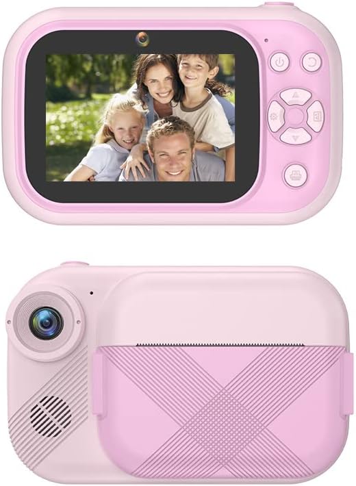 Dječija kamera za trenutno štampanje HD 1080p kamera za Vlogging za dječake djevojčice Mini SLR poklon fotografija