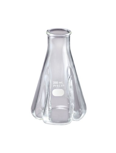 Corning Pyrex Borosilikat Glass Uski usta Erlenmeyer tikvica sa pregradama, kapacitetu 500ml