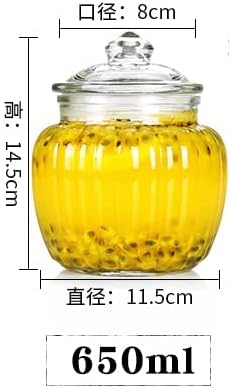 SLNFXC zadebljana nepropusna Kimchi staklenka za flašu kuhinjska posuda za hranu prozirne vertikalne trake