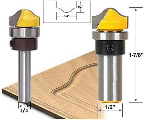 Površinski glodalica 1 komad 1/2mm 1/4mm drška Umjetna lučna oštrica Panel rezbarenje noža Router burgija