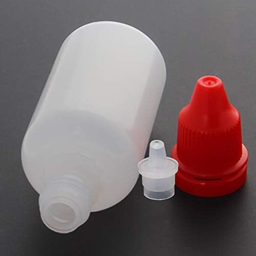 Jutagoss 50kom PE prozirna bočica s kapaljkom, 30 ml male bočice s kapaljkom za usta prazne stisnute