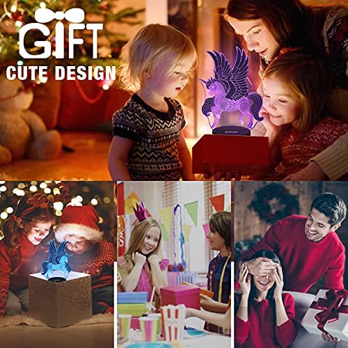 Unicorn pokloni za djevojčice Unicorn Igračke 3D jednorog noćno svjetlo za djecu s daljinskim & amp; Smart Touch 7 boje mijenja Unicorn lampa 3 4 5 6 7 8 godina Božić rođendan dekoracije jednorog pokloni za žene