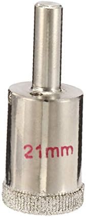 X-DREE 2kom 21mm dijamantske čestice za premazivanje svrdlo za rupu za staklo (el orificio de