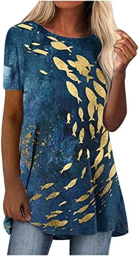 Crew Crt Spandex Bluze za djevojke Jesen Ljetni kratki rukav Butterfly Grafički vrhovi Tees Ženski odjeća Trendy TG