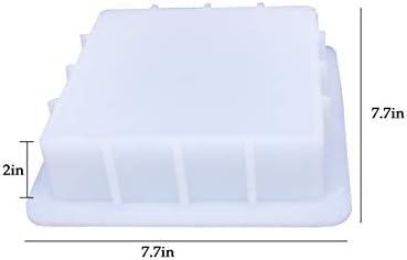 6-inčni kvačički kocka silikonska kalupa za ploče za sapun kapaciteta 40oz 1100ml