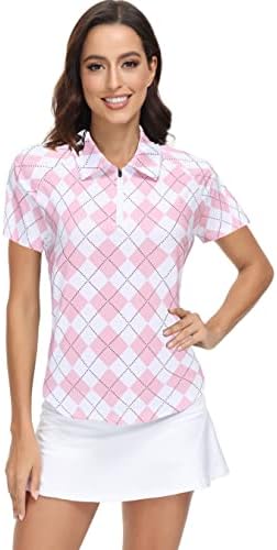 Trendimax ženska 2 pakovanja kratkih rukava Golf polo majice lagani brzi suhi atletski ljetni sportski vrhovi