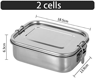 Bento kutija od nehrđajućeg čelika, metalna kutija za ručak 1200ml, veliki kapacitet sa uklonjivim razdjelnikom