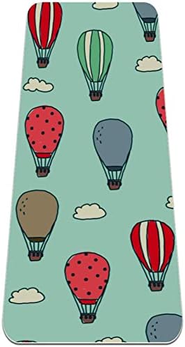 Doodled air Balloons In the Sky Extra Thick Yoga Mat - Eco Friendly Non-slip Exercise & fitnes Mat Workout
