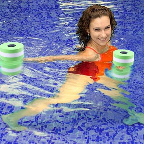 Vodene bučice vodene vježbe dumbell eva-pjenaste bučice barbells vodeni aerobik ručni bučice oprema za fitnes vježbe za gubitak težine zelene vode