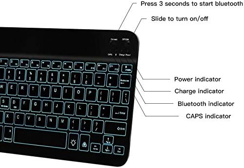 BoxWave tastatura kompatibilna sa Samsung Galaxy S23-SlimKeys Bluetooth tastatura - sa pozadinskim osvetljenjem, prenosiva Tastatura sa praktičnim pozadinskim svetlom za Samsung Galaxy S23-Jet Black