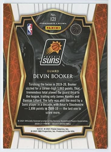 2020-21 Panini Odaberite plavu 121 Devin Booker Premier Nivo Phoenix Suns NBA košarkaška trgovačka kartica