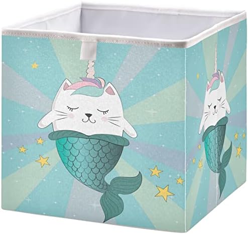 Visesunny orketi Košare Zabava Magic Cat Unicorn Mermaid Skladištenje Tkaninske košare za organizovanje