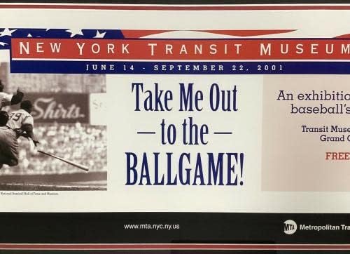 Yogi Berra potpisan tisak 28x12 NY Transit izvedi me Yankees Auto Hof uramljenim JSA - autogramenom