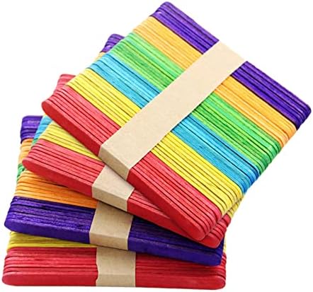 200 kom u boji drveni craft Sticks drveni Popsicle u boji Craft Sticks dužine 4,5 inča Treat Sticks ice Pop