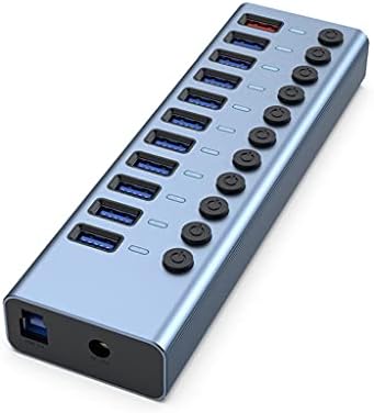 SHYPT Aluminijska legura 11-Port USB3. 0 razdjelnik 10 Port računar prošireno USB čvorište 1 Port brzo