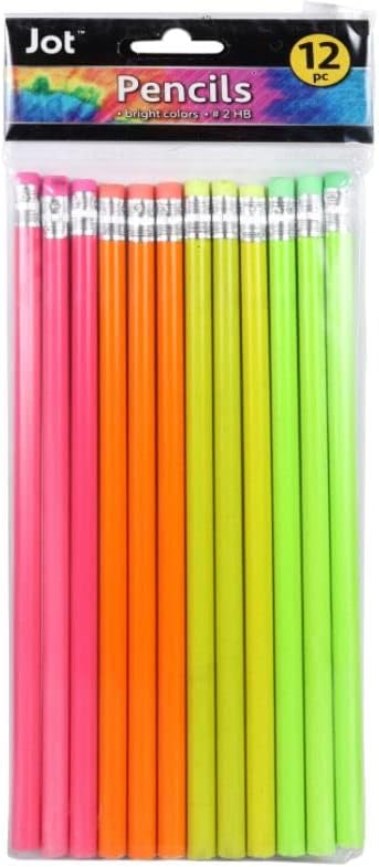 Luti 24 svijetli Neonski # 2 drveni paket olovaka za škole, zabave i nagrade u učionici
