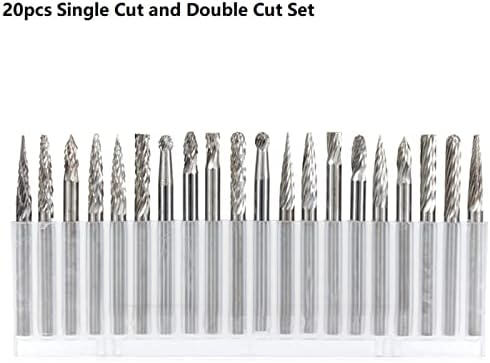 gande Tungsten Carbide Rotary Burrs 3x3mm Rotary tools Accessories Singe Cut and Double Cut Rotary Files 1set