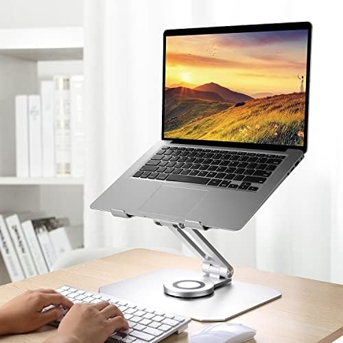 N / A 360 rotirajuće radne površine za laptop Podesivi aluminijski notebook stalak kompatibilan sa 10-17 inča