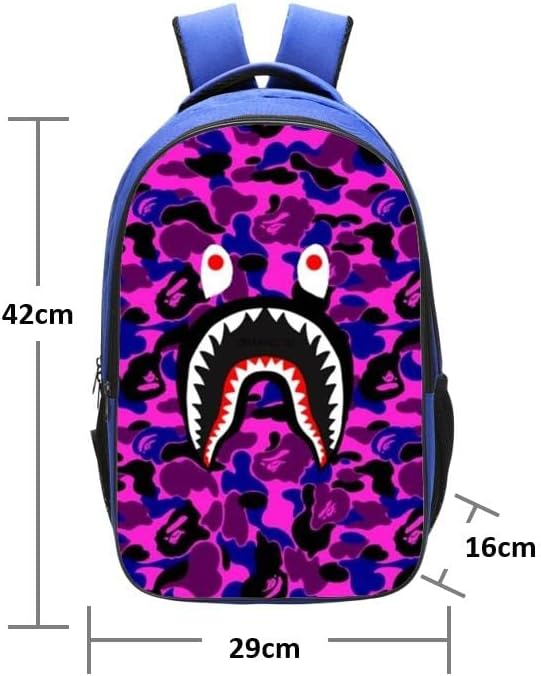 Modni morski pas zubi Camopack backpack laptop ruksak veliki kapacitet Bookbag kamuflažni ruksak uzorak za dječake Djevojke