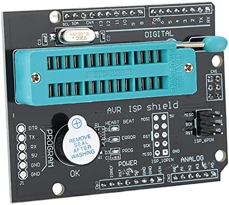 Ploča za proširenje programera, AVR ISP SHIELT Burning Burning modul za pokretanje za pokretanje, sa ugrađenim zujanjem i LED indikatorima