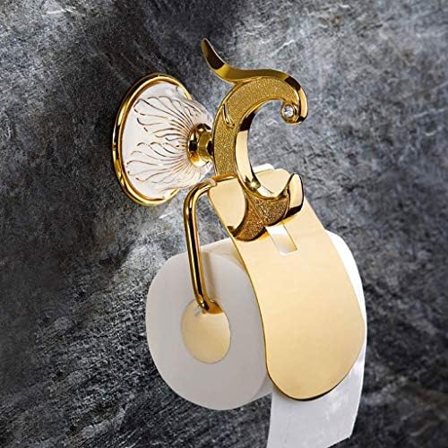 WSZJJ Gold Toalet Paper Roller, s poklopcem zidnim nosačem, rezbareni papirnati ručnik