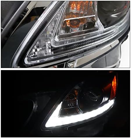 ZMAUTOPARTS LED projektor farovi Crni w / 6 bijeli DRL kompatibilan sa Lexus GS serijom 2006-2011 [za fabriku HID]