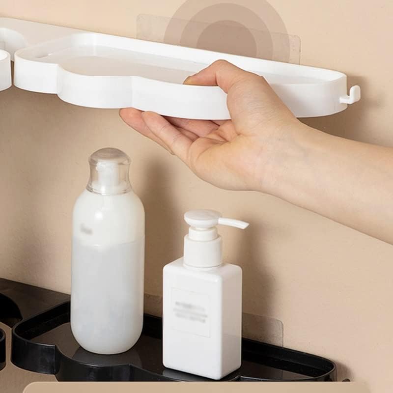 Nosač za odlaganje prostora za kupatilo sa kukom 90-180° Podesiva kutija za odlaganje šampona za montiranje na zid