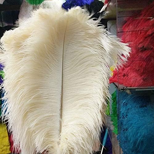 Xucus Veleprodaja 100 kom / lot prelijepo Bijelo nojevo perje od slonovače 22-24 inča / 55-60 cm scenska