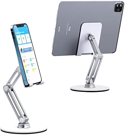 Meenova tablet i štand telefona kompatibilni sa iPad / iPad Pro / iPad Mini / Cell / Cellle Desk dr. Odgovara 4-13 inča, podesivi raspon i visinu, okretnu bazu za okretanje od 360 °
