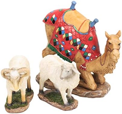 Set od 3 klečeći kamile i dvije awassie ovčice za molbu - 14-inčne skale